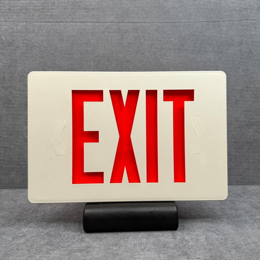 Westinghouse LED Exit Sign Red Letters White Housing 07-11-05916-38 AC Only VTG
